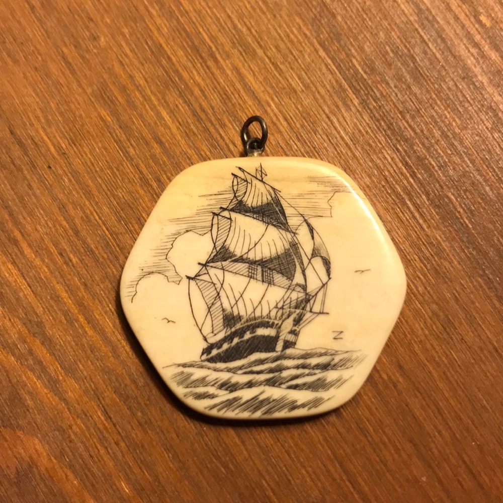 Ivory Ship Pendant ⚓️
